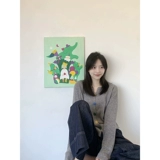 Осенний кардиган, лонгслив, подходит для подростков, изысканный стиль, в стиле Шанель, оверсайз