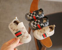 Little Haney childrens shoes 2021 new flying woven breathable soft sole shoes