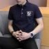 Mùa hè 2018 áo thun nam mới của Hàn Quốc Xu hướng thời trang cotton ngắn Áo thun cotton tay ngắn áo kẻ nam Polo