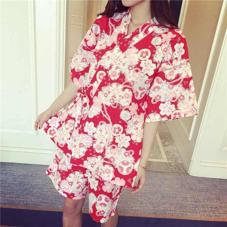 Imported cotton pajamas gown Japanese kimono sexy 