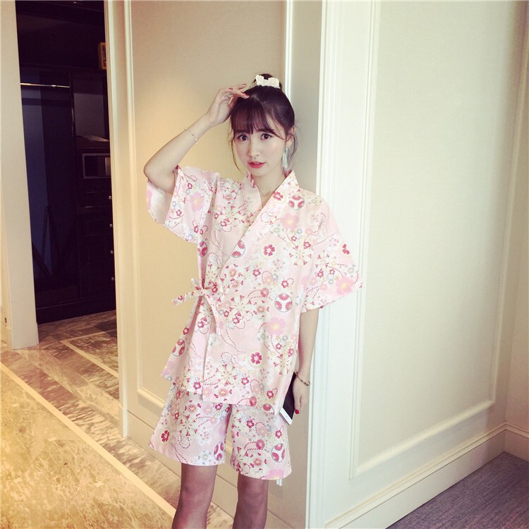 Imported cotton pajamas gown Japanese kimono sexy 