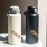 大容量保温杯1000ml便携 Трубочка со стаканом подходит для мужчин и женщин, термос, простой и элегантный дизайн