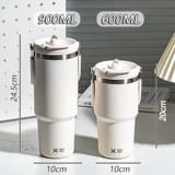 双饮手提咖啡保温杯 Высококачественная вместительная и большая трубочка со стаканом