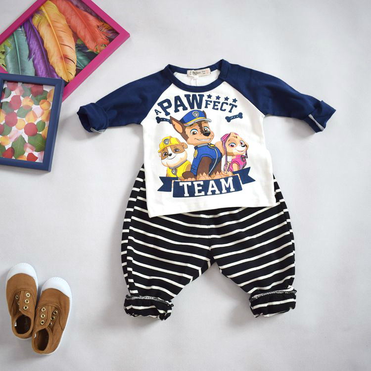 Children's clothing 20 autumn new boy baby pullover round neck bottoming shirt t-shirt children's Wang Wang printing long-sleeved T-shirt