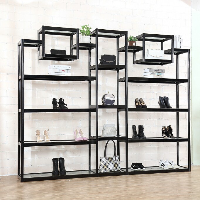 Customized shoe store shoe rack display rack display cabinet container product display rack display rack multi-layer window shoe rack bag display rack