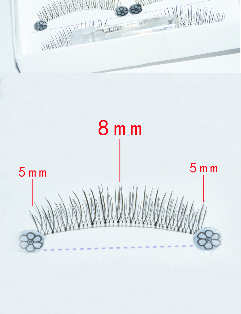Lông mi giả nữ tự nhiên chéo 216 phần mô phỏng dày trang điểm nude đơn giản lông mi nữ mới bắt đầu - Lông mi giả gel kích mí the face shop