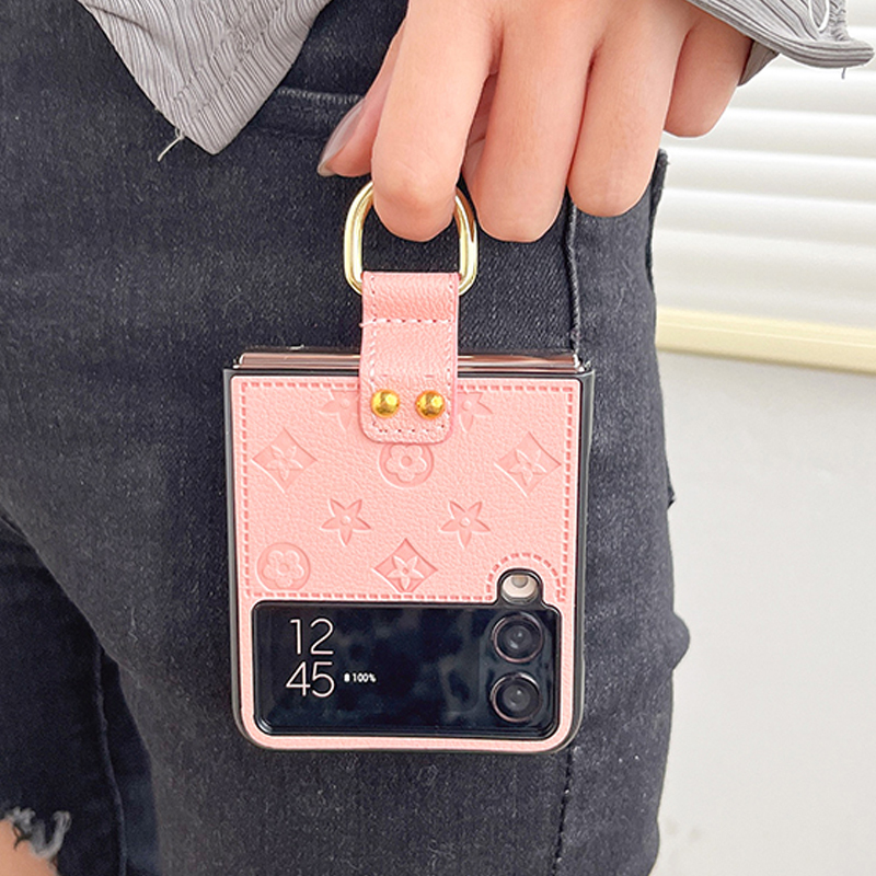 Zflip6 European and American Style Zflip5 Suitable for Samsung Galaxy Zflip4 Phone Case Zflip 70% off Folding Screen F7110 Protective Case for Women W23Flip Flip Cover with Ring W24 Phone Case