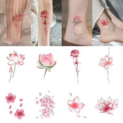 The tattoo sticker is waterproof, long-lasting, simulates the ankle and wrist, and is sexy and beautiful. The flower sticker is fresh, non-reflective and washable