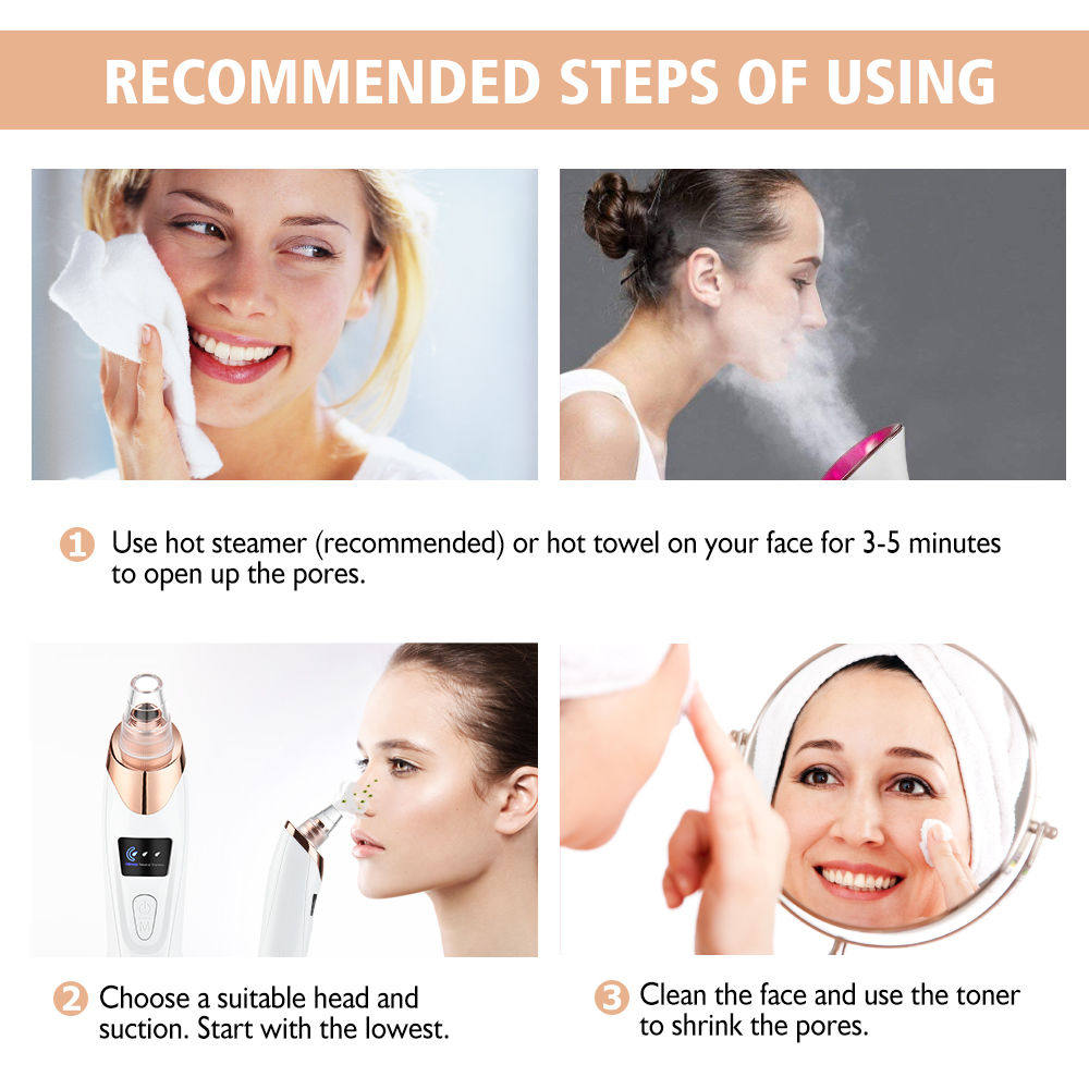 Сосать черный глава инструмент electric blackhead remover vacuum acne cleaner black spots r