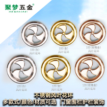 Jumeng hardware 201 304 stainless steel decorative wind leaf wreath door and window fence thickened boutique full welded wreath