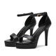 summer super heels ສູງ, sandals stiletto ສໍາລັບແມ່ຍິງ, ເວທີກັນນ້ໍາ, ເປີດ toe, ສາຍ buckle, sexy 12cm ເກີບ catwalk ແບບສໍາລັບແມ່ຍິງ