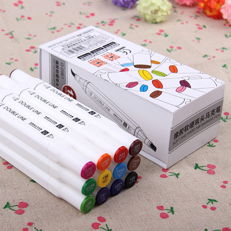 Golden years soft and soft double head Macpen mark pen 0961 0961 0962 24 24 hand-painted design fine art drawing