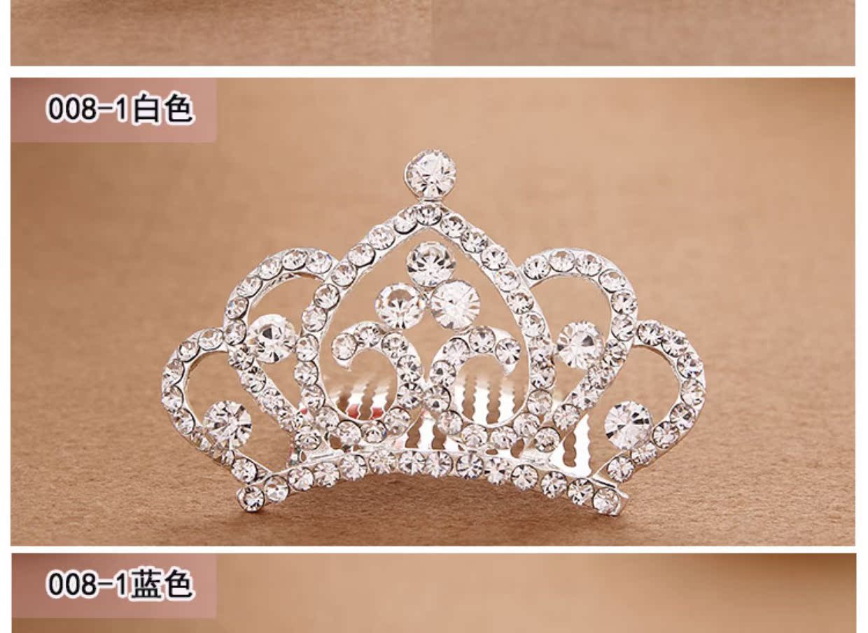 Trẻ em vương miện vương miện kẹp tóc thời trang cô gái tấm tóc vương miện chèn lược bé vương miện headband cô gái tóc phụ kiện băng đô tai mèo