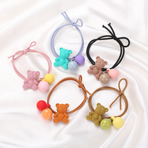 ins color bear hair rope headdress tie head small leather cover Net red cute dinosaur head rope leather band hair circle female hair accessories