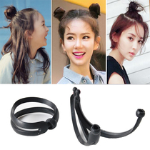 New practical 2-pack small fresh semi-meatball head plate hair artifact Hair ornament cute Nezha head plate hair device headdress