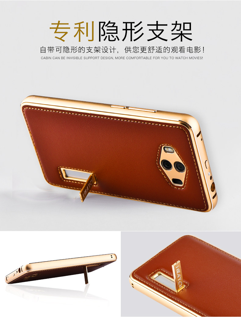 iMatch Luxury Aluminum Metal Bumper Premium Genuine Leather Back Cover Case for Huawei Mate 10