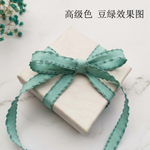 Sale 12MM new hollow ruffle ribbon gift flower ribbon handmade hairpin head buckle bow material