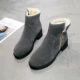 Giày bốt trẻ em Hàn Quốc phiên bản giày cotton 2018 mới dày với Martin boot mùa đông cộng với đôi bốt nhung hoang dã