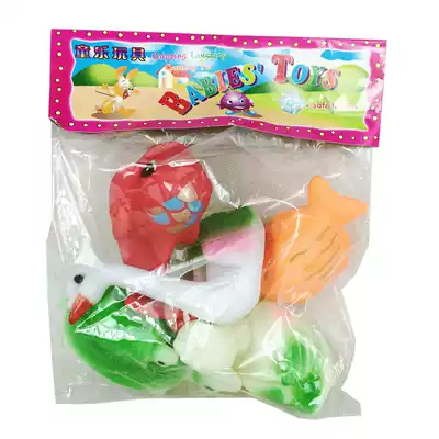 Five marine animals pinching sound bath toys plastic play pinching called children's toys playing water toys animals