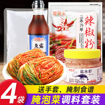Korean pickled spicy cabbage seasoning set Korean Kimchi sauce material combination Chili powder fish sauce to make kimchi seasoning