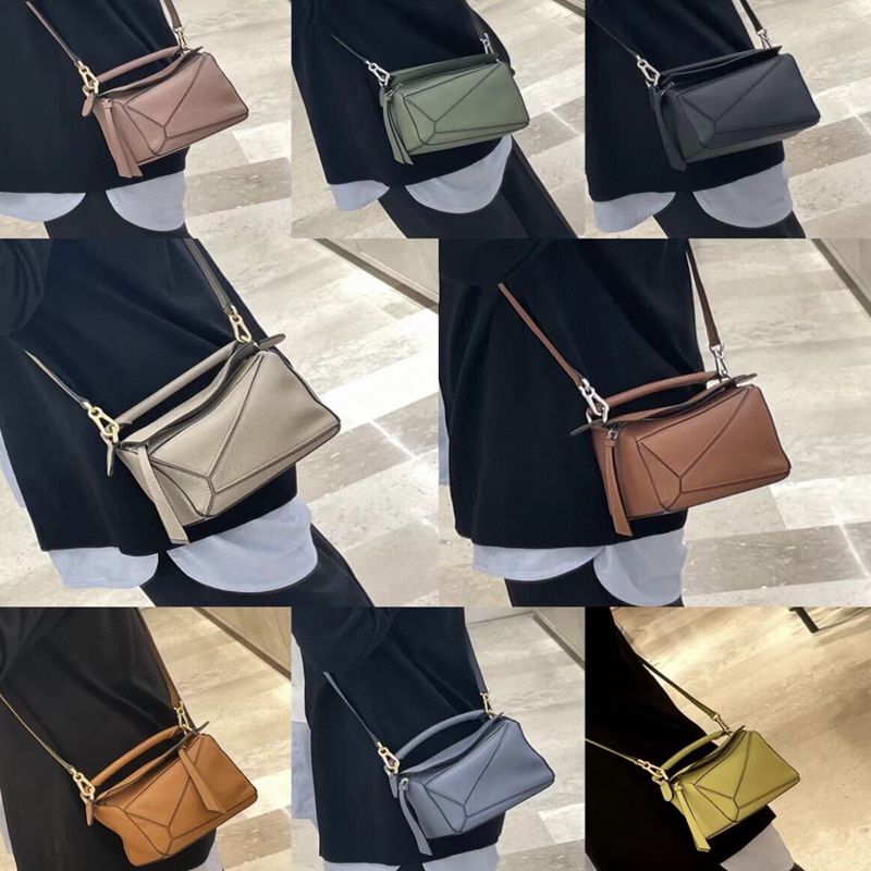 New Classic Puzzle Geometric Patchwork Mini Small Medium Genuine Leather Women's Bag Shoulder Crossbody Handbag