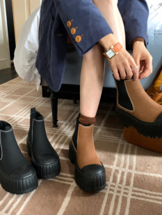 DEEMO's little man looks taller with explosive boots!Real cow leather versatile short boots increase height by 7cm!Send in to increase height