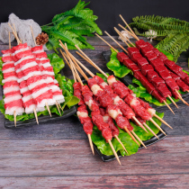 Simulation of raw meat string model fake food exhibition supplies barbecue ingredients grilled string props fake string sample mold