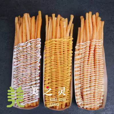 New product spot simulation Taiwan boss French fries food food model super long fries mold display sample props