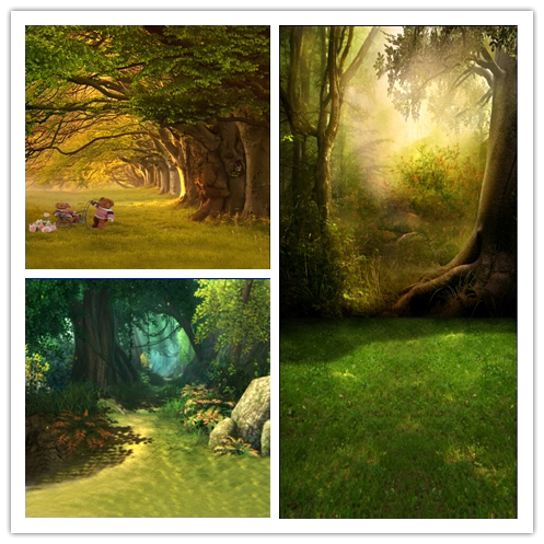 New photo studio photography background cloth wedding children's photography background oil painting artistic background cloth forest jungle background