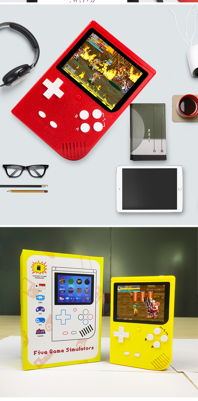Máy chơi game bỏ túi cầm tay hoài cổ mini retro GBA có thể tải xuống gameboy di động Tetris - Bảng điều khiển trò chơi di động máy chơi game tay cầm