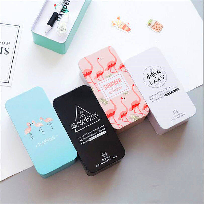 Children's iron pen case minimalist elementary school student multilayer pencil case for male and female multifunctional iron double lead pencil case containing box