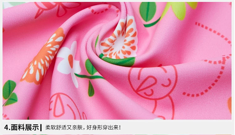 Li Ning trẻ em áo tắm bé gái bé trai bé gái áo tắm một mảnh hoa dễ thương ngọt ngào - Bộ đồ bơi của Kid