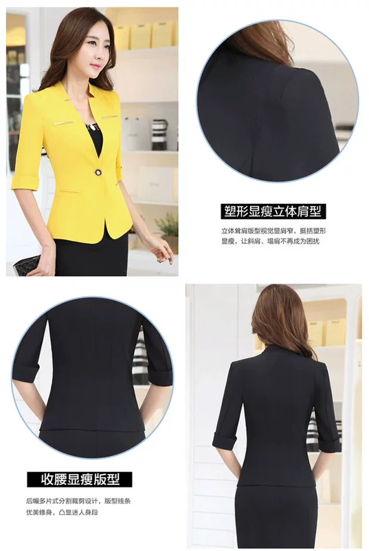 Chuyên nghiệp nhỏ phù hợp với nữ mùa xuân và mùa thu phù hợp chuyên nghiệp trong tay áo váy người đẹp dụng cụ váy áo phù hợp với phụ nữ