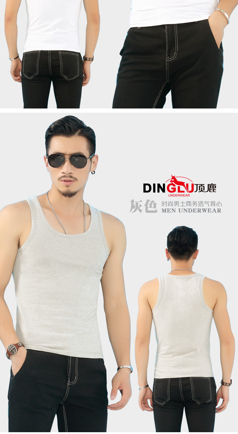 Cotton vest nam dưới Slim-loại thể thao lỏng rào cản tập thể dục chạy không tay nam vest mùa hè