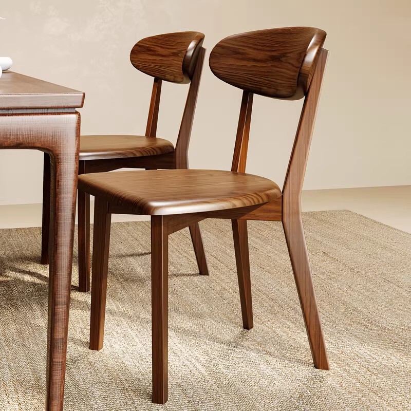 Dining Chair for Home Use, Solid Wood Chair, 2026 New Model, Natural Wood Backrest Chair, Vintage Restaurant Dining Table Chair, Wooden Dining Stool