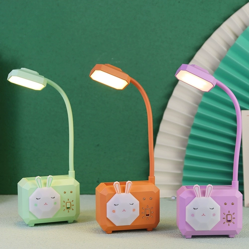 Настольная лампа для спальни, милый светодиодный маленький фонарь для кровати для рабочего стола, защита глаз