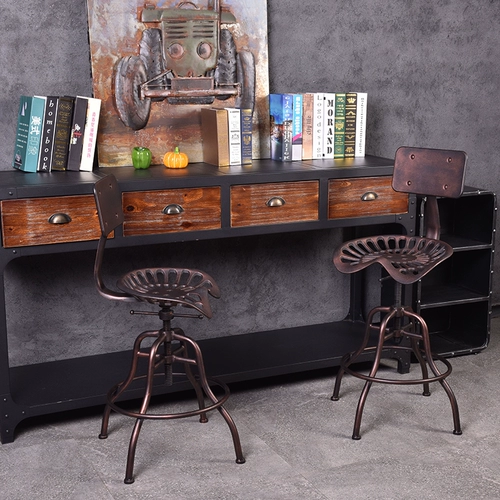 Ретро чугунные бары стулья B & B креативная индустрия ветра с высоким табуретом