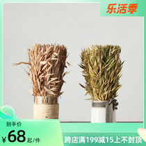 Caragle India imports handmade bottled evergreen decorative dry flower decoration creative desktop swing Waseda wheat ears