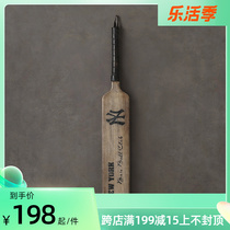Caragle Imports Nordic American countryside solid wood Decorative Pendulum bar Prop Wall Accessories Retro Graffiti Cricket Bat