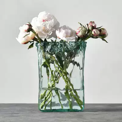 Calle Spain imported handmade environmentally friendly glass vase living room dining table high vase flower arrangement European style decoration