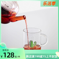 Caragle imports Italy Ichendorf three-dimensional cactus glass water bottle gift Mark cup