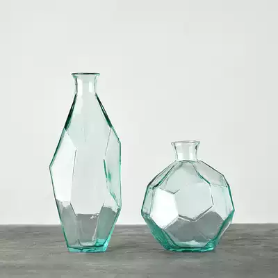 Gale Spain imported from Nordic minimalist environmentally friendly handmade glass polygonal vase flowers