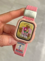 Оранжево-розовый + розовая трехмерная мягкая плетеная магнитная пряжка в виде ракушки