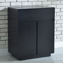 Nordic side cabinet black walnut TV cabinet side cabinet modern minimalist sofa side table seating corner