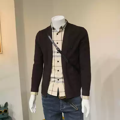 Japanese vintage men's knitted cardigan men's coat Korean trend sweater men's cardigan outside wear thin tide