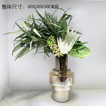 Monarch flower flower arrangement finished flower suit-like style board room dining room table Xuanguan TV cabinet upscale soft decoration furnishing