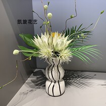 White Ensemble Finished Simulation Floral Art Modern Minimalist Sample Board Room Table Living Room Tea Table Upscale Decorative Fake Flower Pendulum