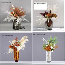 Orange Yonnais Flowers Finished Products Light Lavish Modern Decent Board Room Table Sales Front Desk TV Cabinet Upscale Soft Dress Flower Pendulum