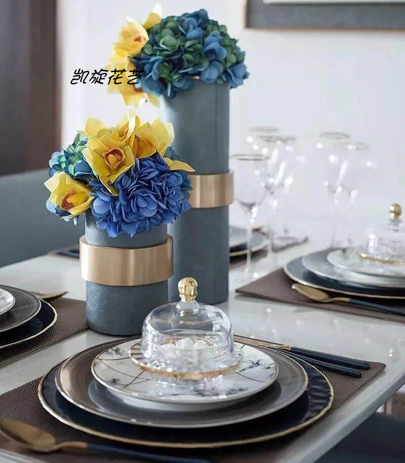 Light Extravagant Modern Minimalist Emulation Floral Like Board Room Sample House Display Center Table Tea Table Quality Finished Decoration Flower Composition