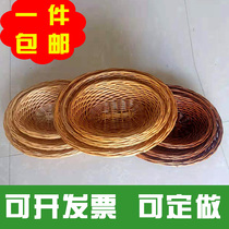 Willow storage fruit plate Oval woven basket Egg steamed bun bread bamboo basket Household desktop sundries storage